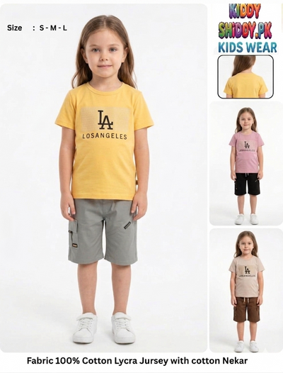 Kids T-Shirt & Cotton Short Set