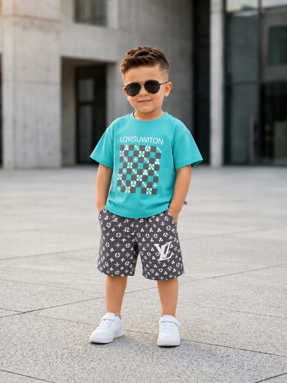 Kids T-Shirt & Cotton Short Set