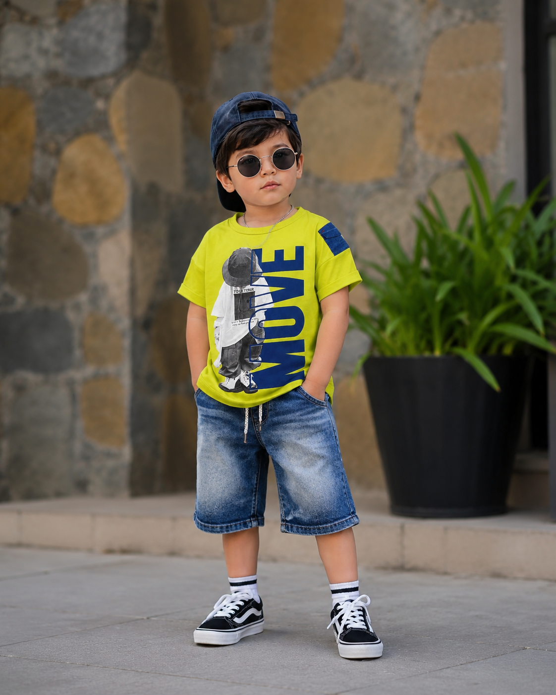 Kids T-Shirt & Denim Short Set