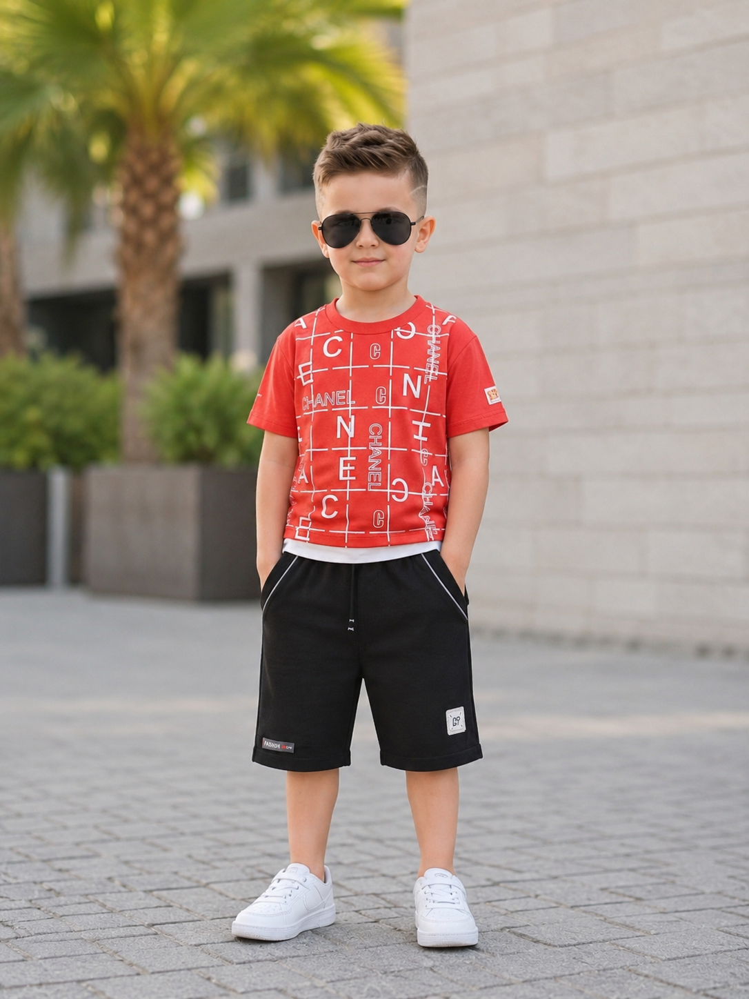Kids T-Shirt & Cotton Short Set