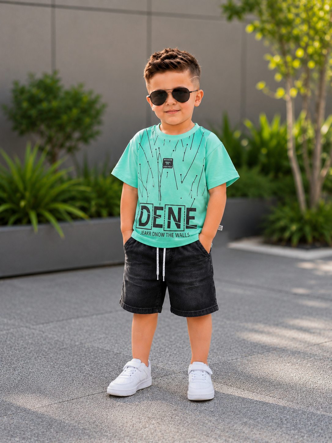 Kids T-Shirt & Denim Short Set