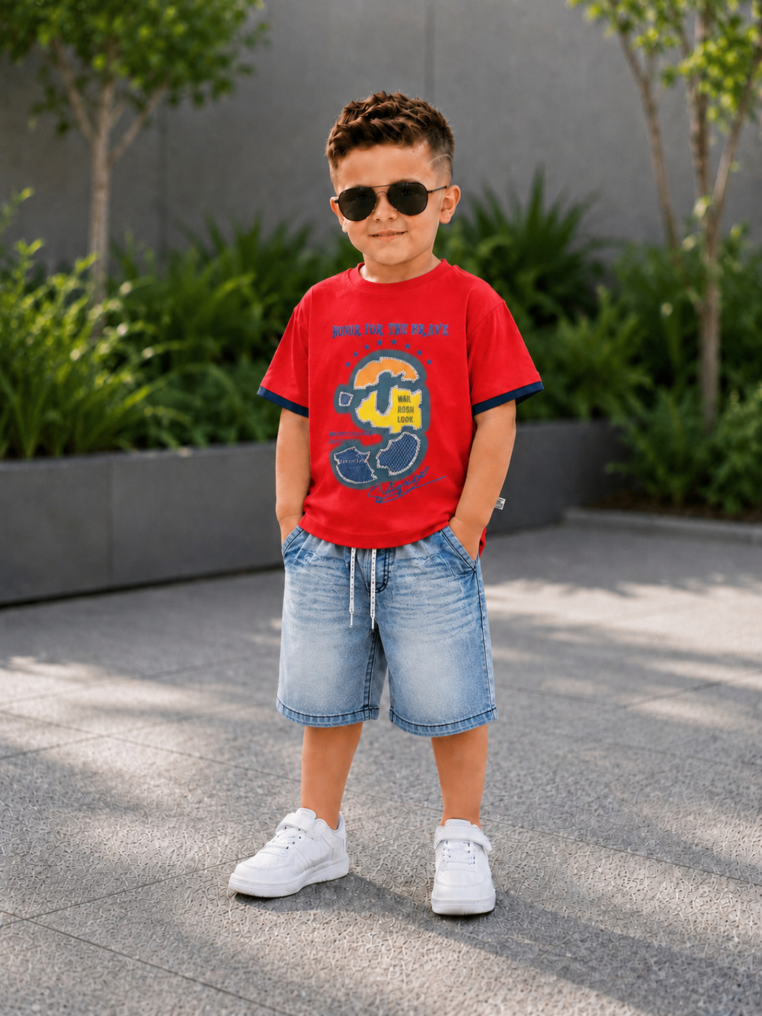 Kids T-Shirt & Denim Short Set
