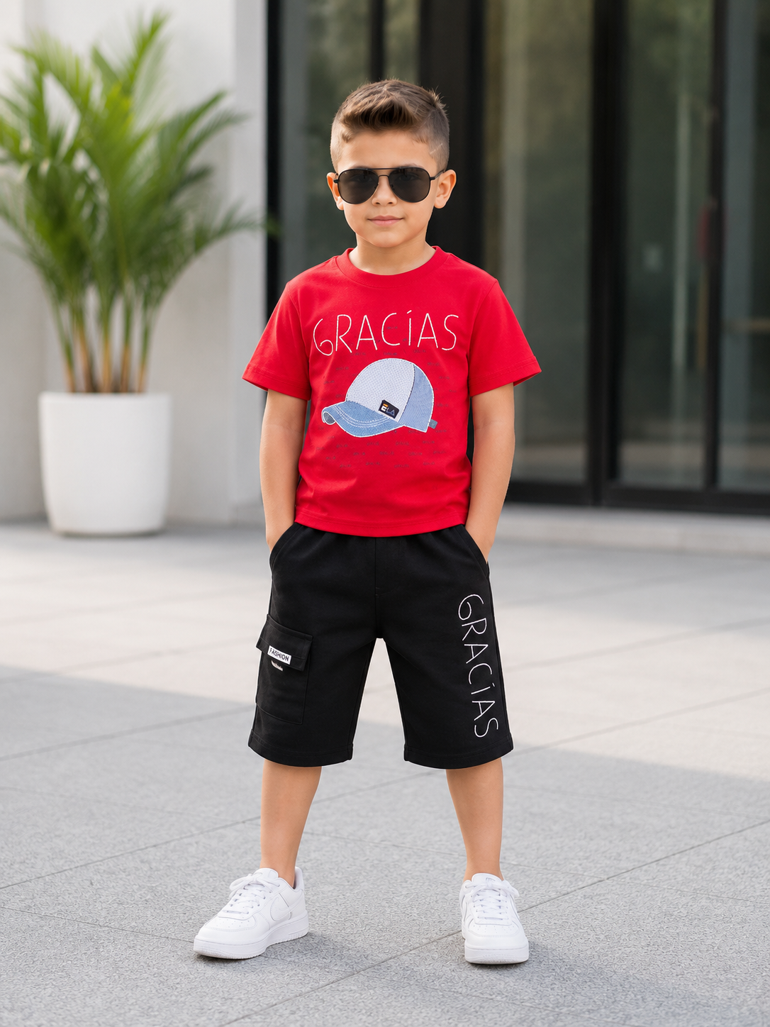 Kids T-Shirt & Cotton Short Set