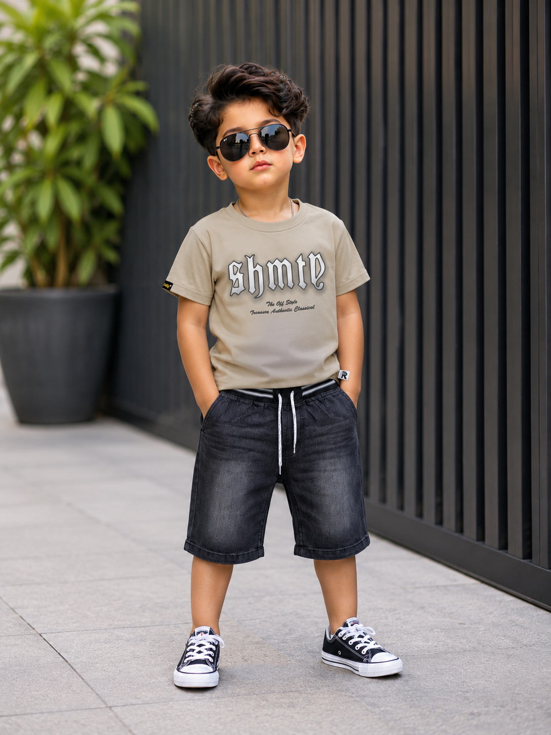 Kids T-Shirt & Denim Short Set