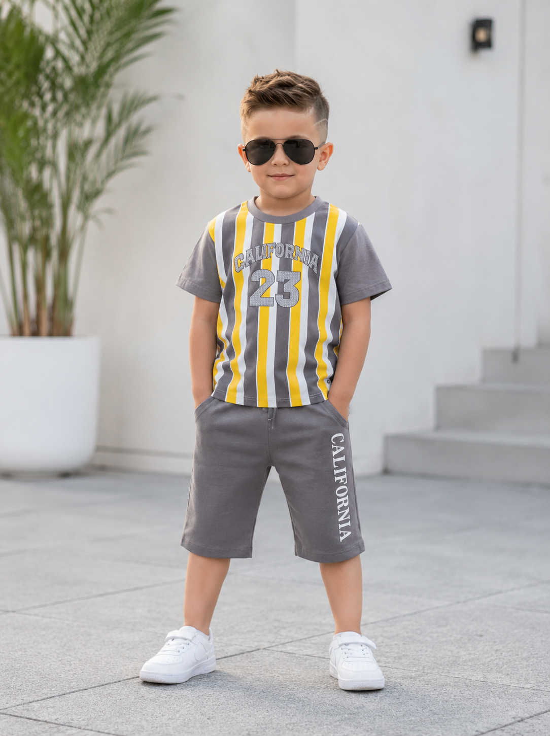 Kids T-Shirt & Cotton Short Set