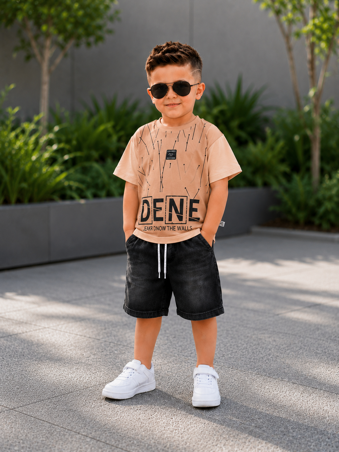 Kids T-Shirt & Denim Short Set